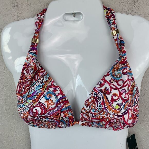 NWT Lauren Ralph Lauren Bikini Top Sizes 8, 10, or 16 - Picture 1 of 3